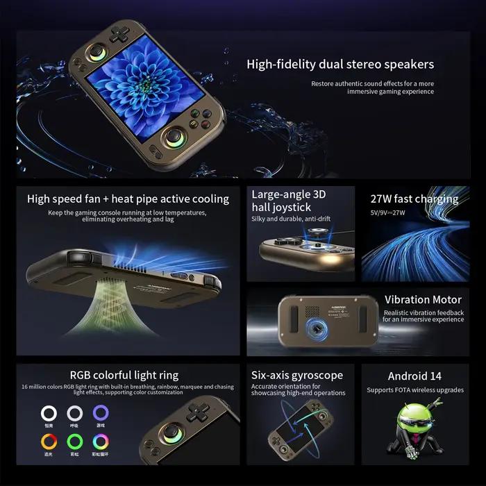 ANBERNIC RG 477M Console de jeu portable rétro 4.7 "LTPS écran dans le cellule dimension 8300 lecteu