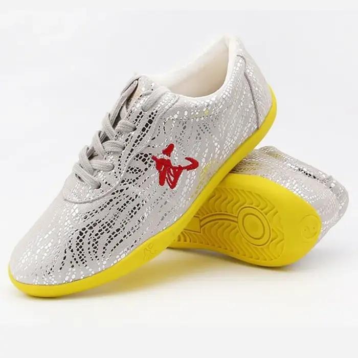 Chaussures chinoises Wushu cuir véritable - Taolu Kungfu arts martiaux hommes femmes enfants
