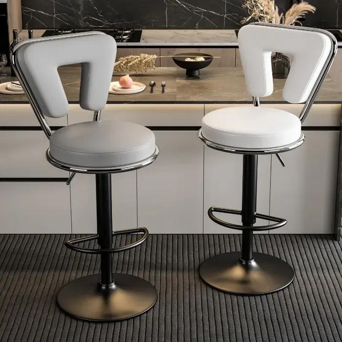 Tabouret de Bar moderne à hauteur réglable, chaise pivotante d'îlot de cuisine à domicile, tabouret