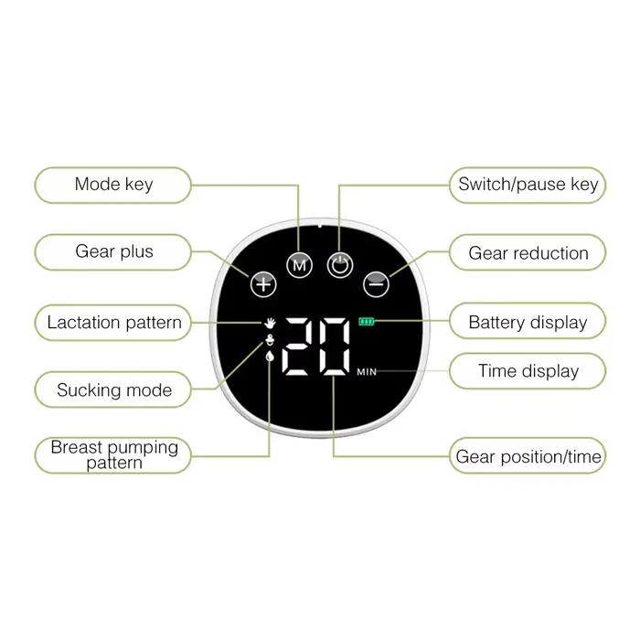 Tire-lait électrique portable, mains libres, silencieux, Invisible, 3 Modes, 9 niveaux d'aspiration,