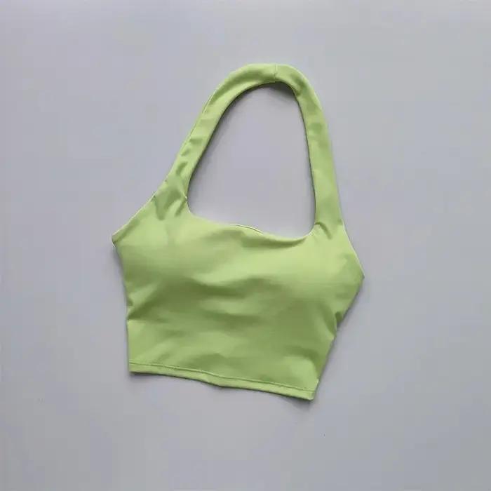 Camisole de yoga rembourrée dos nu sexy pour femmes, haut court de gymnastique, soutien-gorge de fit