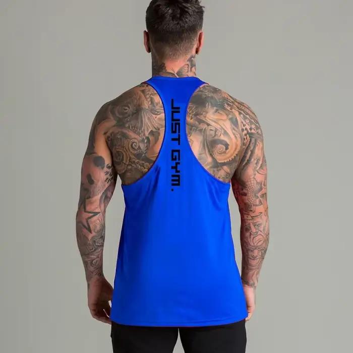 T-shirt de sport en coton pour homme, haut de musculation, respirant, rayé, levage, basket-ball, pré
