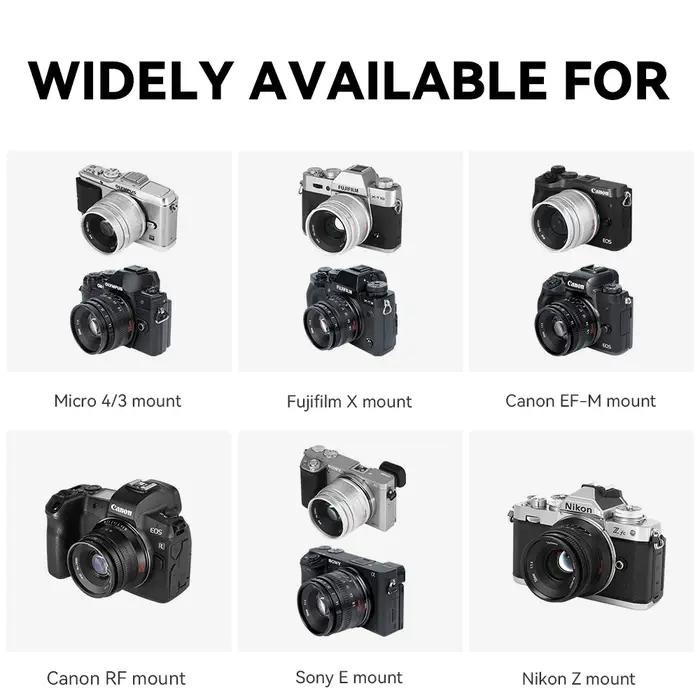 7artisans 35 mm F1.4 Mark II APS-C Objectif manuel à grande ouverture pour Sony E ZVE10 A6000 Fujifi