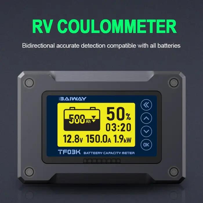 Compteur Coulomb DC8-120V, indicateur de capacité de batterie, courant de tension 50A/100A/350A/500A