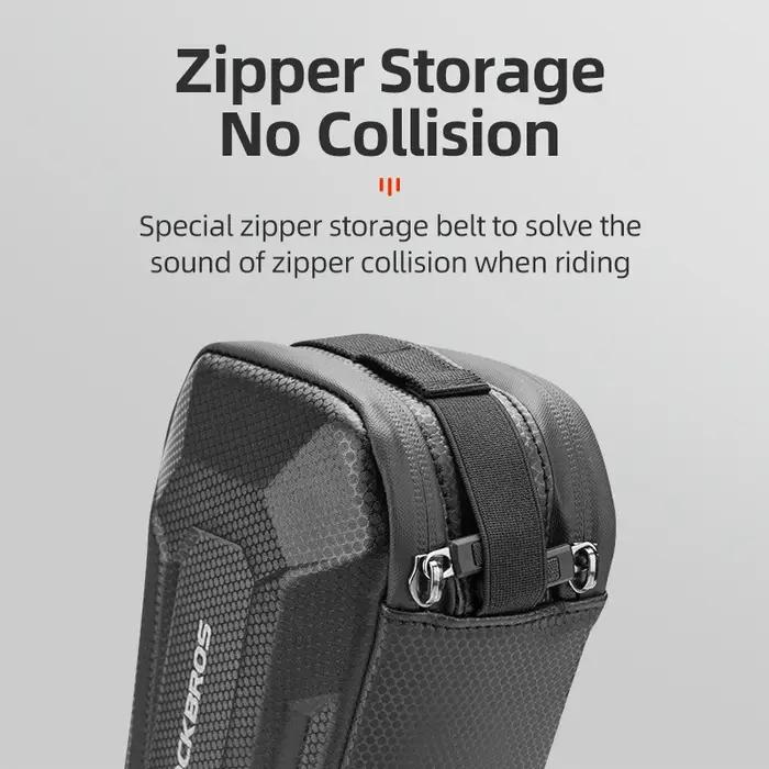 ROCKBROS sac de Tube de vélo stockage de grande capacité sac de vélo étanche motif carbone sac à coq