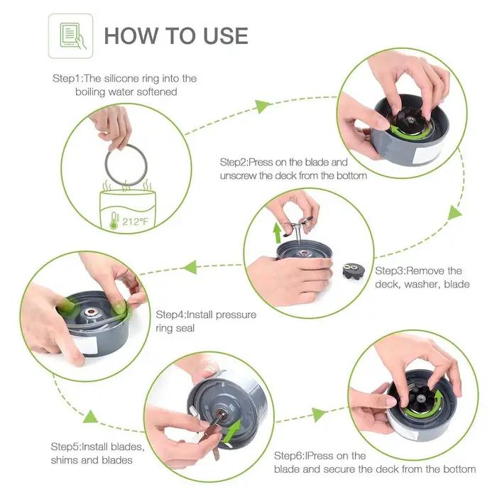 Joint de rechange avec Jules pour mélangeur Nutribullet, pièce compatible Speed Blender, 2 paquets