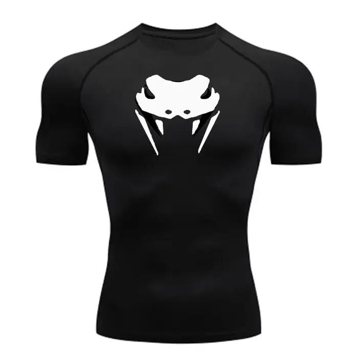 Nouveau T-shirt de compression pour homme, fitness, gym, super-héros, sport, course à pied, Rashgard