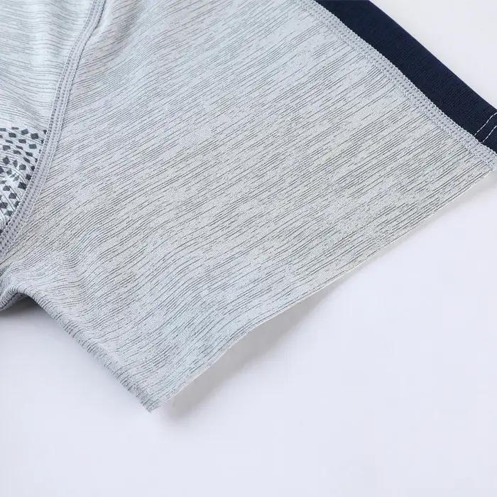 T-shirt à manches courtes pour hommes, haut d'exercice, Patchwork, entraînement, course, musculation