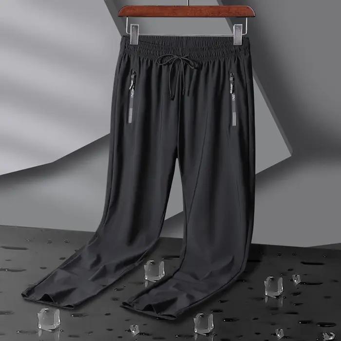 Pantalon sport homme élastique respirant soie glacée - Jogging survêtement fitness 8XL