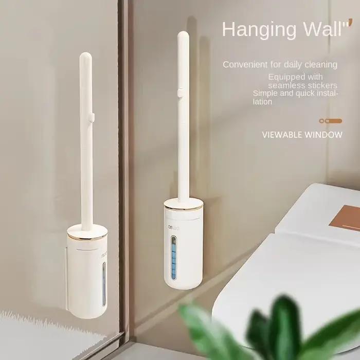 Brosse de toilette jetable, nettoyeur de toilettes mural, outil de nettoyage de tête de remplacement