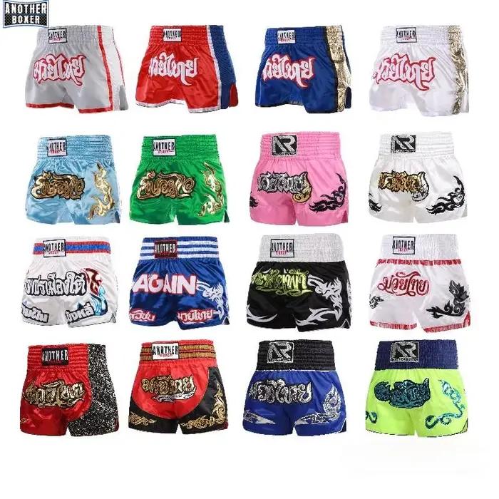 Short de combat de boxe MMA Muay Thai Patchwork - Vêtements de Kickboxing pour hommes et femmes arts martiaux