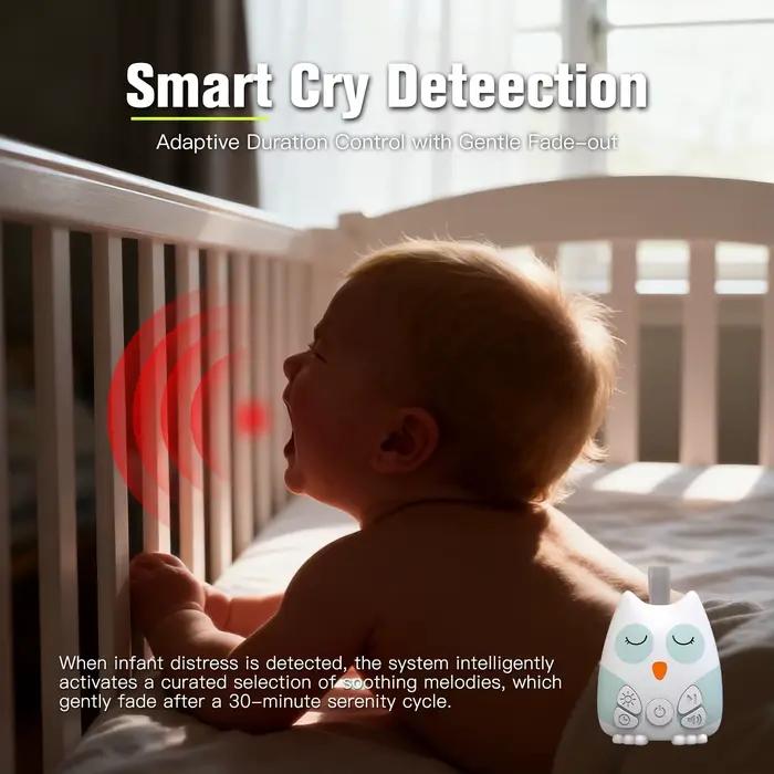Machine portative de bruit blanc pour bébé 30 sons apaisants capteur de pleurs pour nourrissons avec