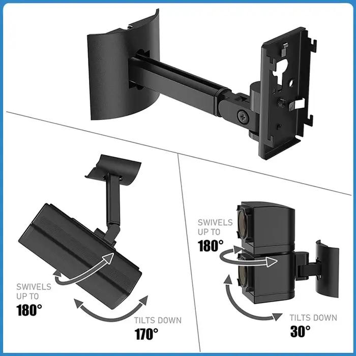 Support de haut-parleur universel en acier inoxydable, support de support de haut-parleur, support m