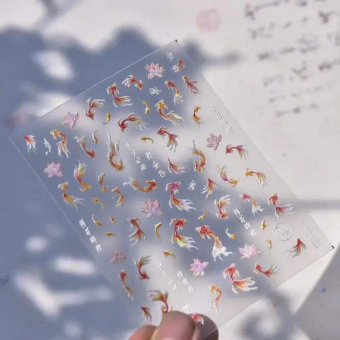 Koi fleur de Lotus poisson rouge été plage mer carpe poisson rouge dauphin coloré sirène doux soulag