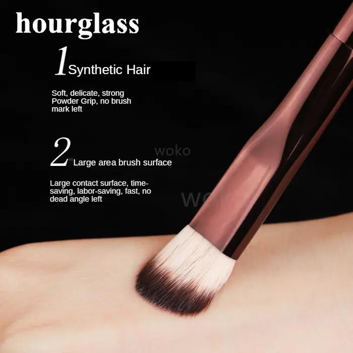 Brosse anti-cernes à finition sans couture, brosse anti-cernes coudée pour le visage, couverture int