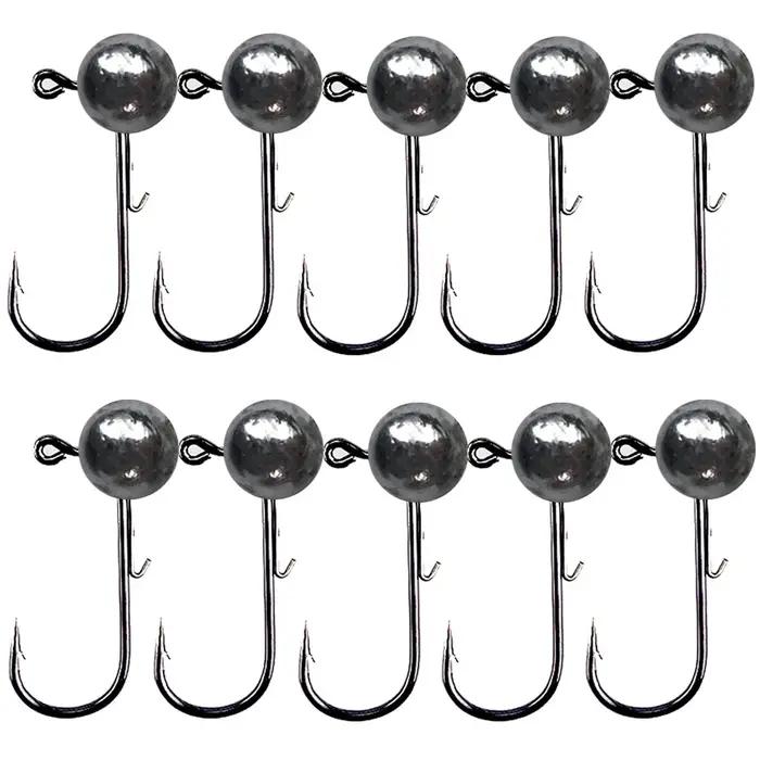 10 pièces tête de gabarit crochet de pêche 3.5g 5g 7g 10g 14g boule ronde tête de gabarit crochet sa