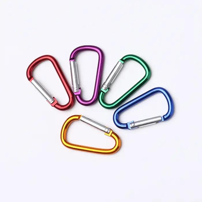 Mousqueton en alliage pour Camping et randonnée, crochet de sécurité en aluminium, anneau en D pour