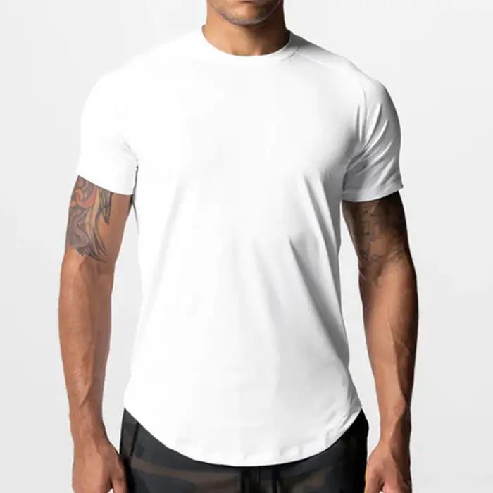 Chemise manches courtes homme 2025 séchage rapide - Sweat fitness course hydratant col rond - Entraînement sport