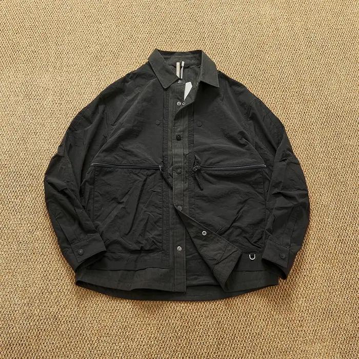 Veste à revers deux pièces pour hommes, nouveau manteau Cargo ample et décontracté, Vintage japonais