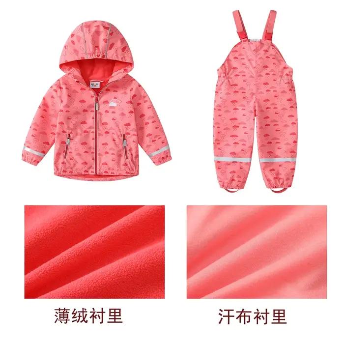 HONEYKING bébé imperméable costume ensemble de vêtements pour enfants salopette imperméable filles c