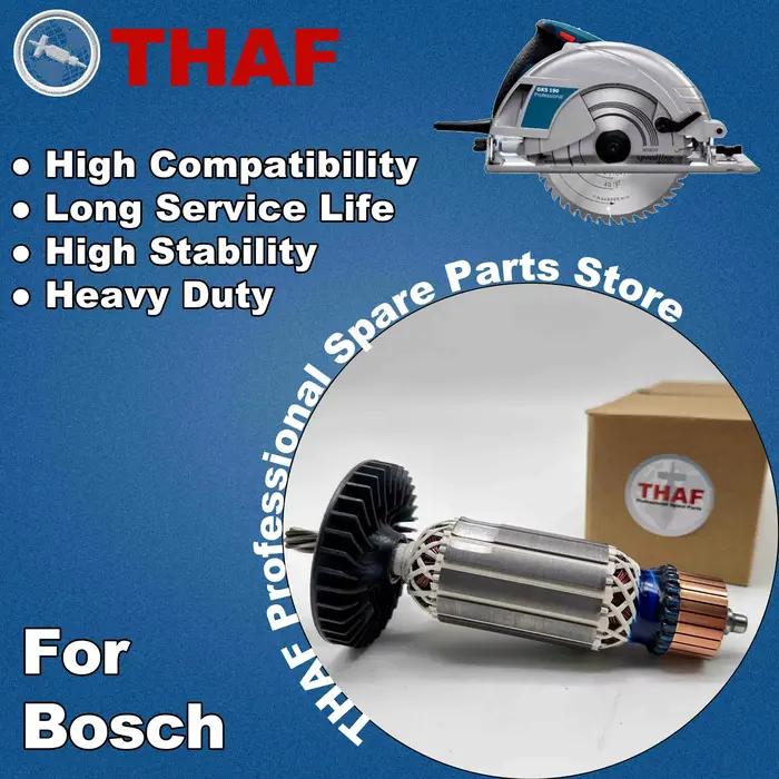 Pièce de rechange rotor induit pour scie circulaire bosch gks 190 et gks 165 pour bricoleurs et professionnels du bois occasions de construction et de fabrication de meubles