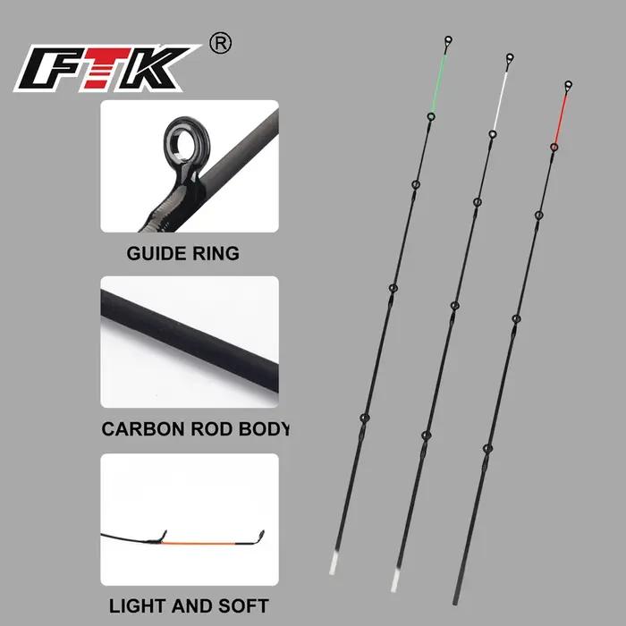 FTK Fiber Glass Top Tip M/L/H 50-120g Feeder carp rod Top Tip Accessoires de pêche Matériel de pêche