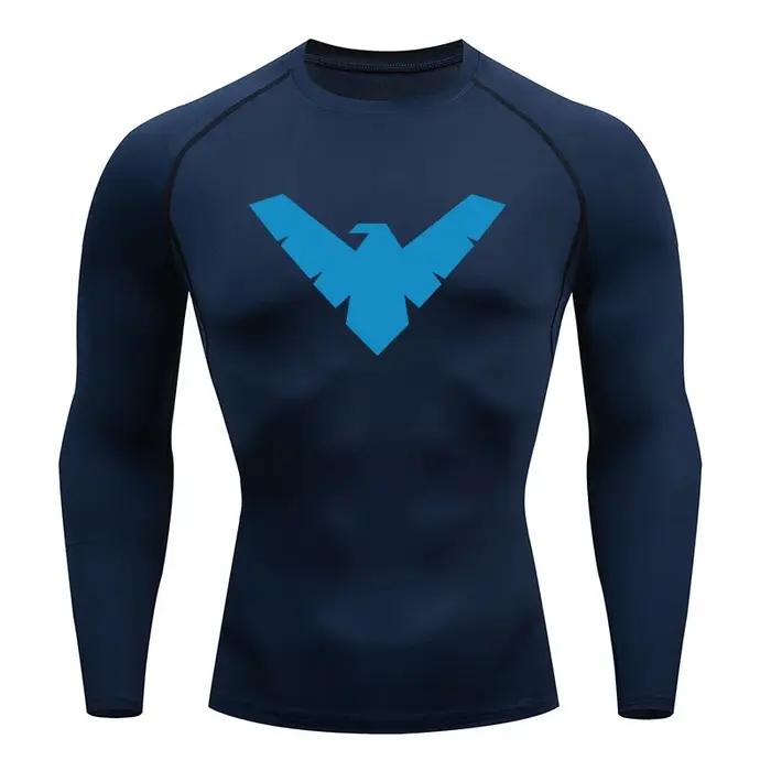 Chemise de compression à manches courtes pour hommes, haut de sport, t-shirt de course, séchage rapi