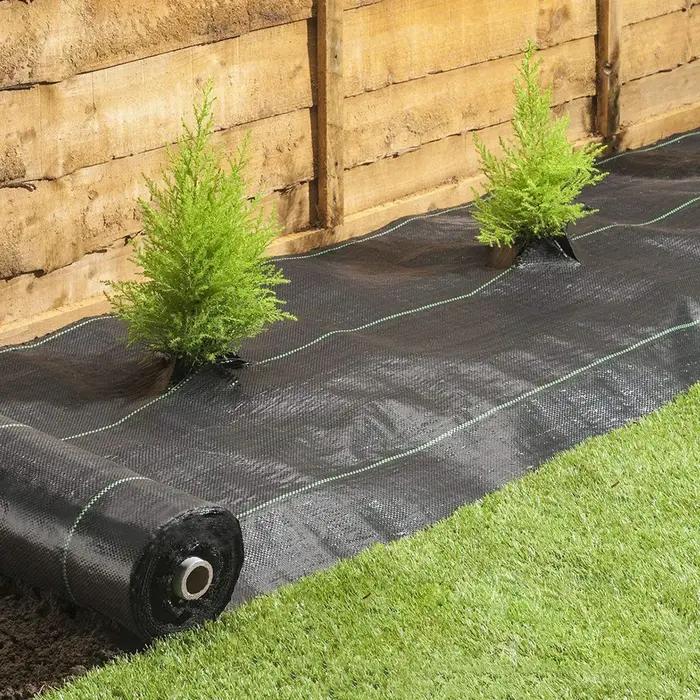 Tissu paysage noir Rap-Duty, barrière commerciale contre les mauvaises herbes, Pro, 5 pi x 100 pi