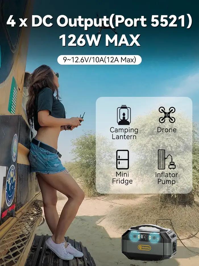 FF-Générateur solaire Flashfish, 288,6 Wh, centrale électrique portable, batterie 78000mAh/3.7V, AC