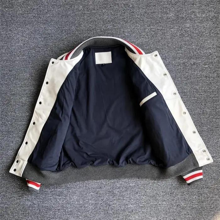 Veste de Baseball avec lettres brodées rétro américaines pour hommes, veste ample de marque à la mod