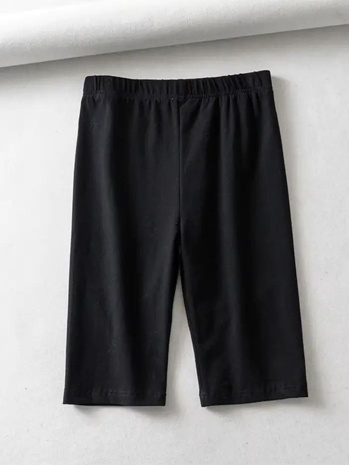 Short de motard en coton pour femmes, sexy, taille haute, élastique, couleur pure, slim, longueur au