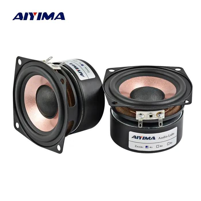 AIYIMA 2 pièces 2.5 pouces Audio gamme complète haut-parleur 4 8 Ohm HIFI Home cinéma 8-15W musique