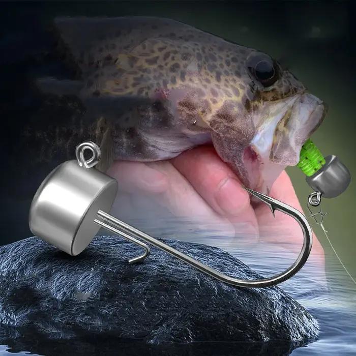 Hameçon de pêche à tête de gabarit NED, solide, Anti-chute, support auxiliaire, poisson mandarin, pl