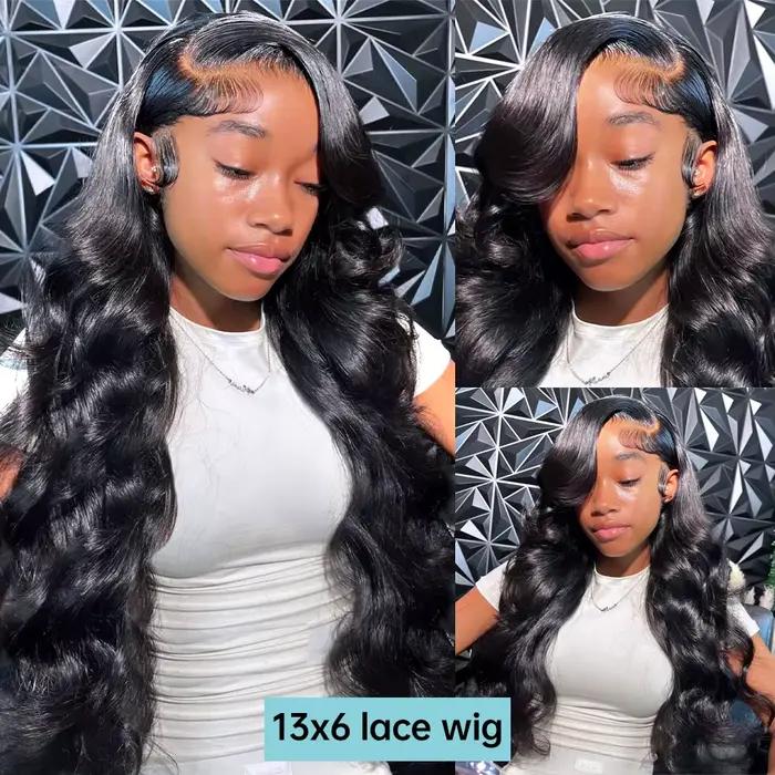 Perruque Lace Closure Wig Body Wave Naturelle, Cheveux Humains, 13x6, 13x4, 4x4, 5x5, 6x4, Sans Coll