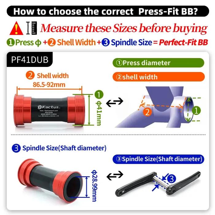 Roulement en céramique pour support inférieur BB86 BB92 PF41DUB