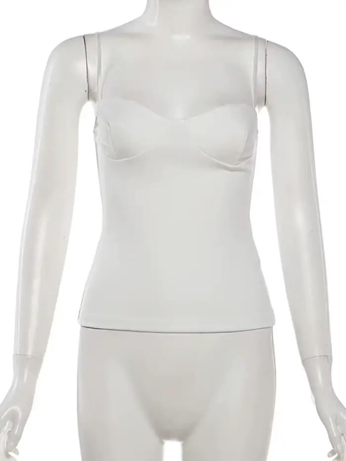 Nouvelle tendance classique Camisole femmes décontracté col bas Patchwork sans manches Simple quotidien
