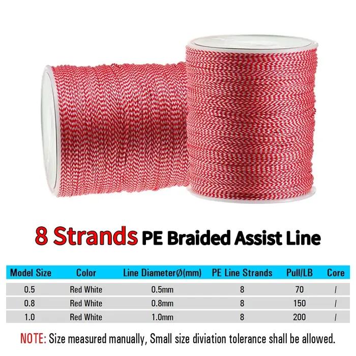 Elllv 100 mètres/bobine PE tressé ligne d'assistance pour la pêche en eau salée gabarits crochet pêc