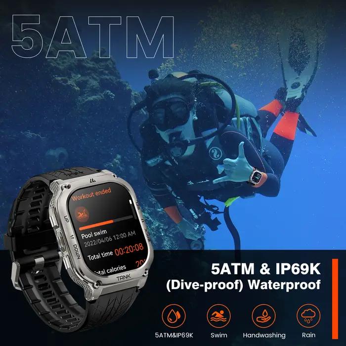 2025 Original KOSPET TANK M3 montre intelligente hommes Smartwatch pour femmes 480mAh numérique Fitn