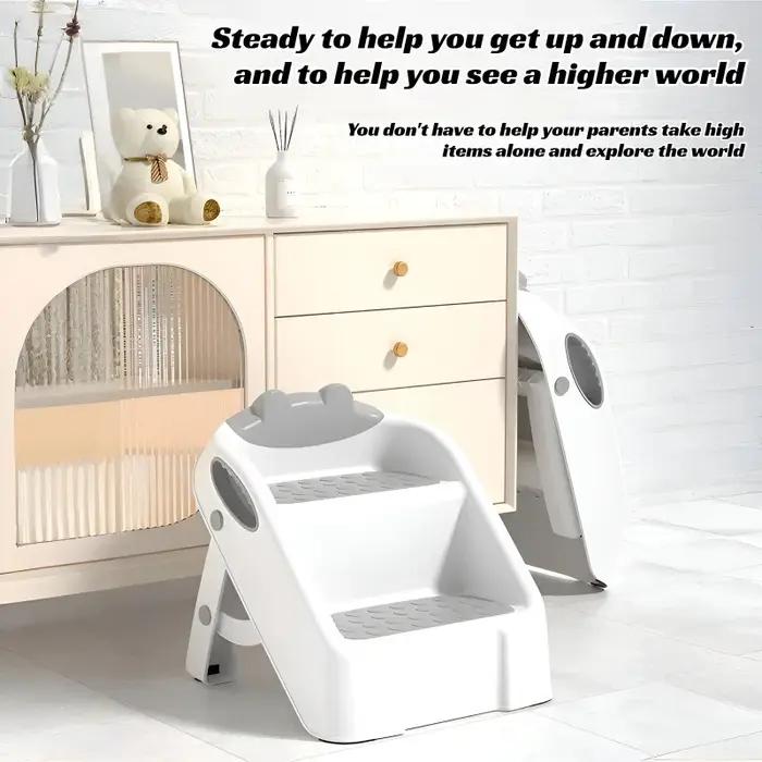 Escabeau d'entraînement aux toilettes pour enfants, siège de pot pliable et antidérapant, lavabo pou