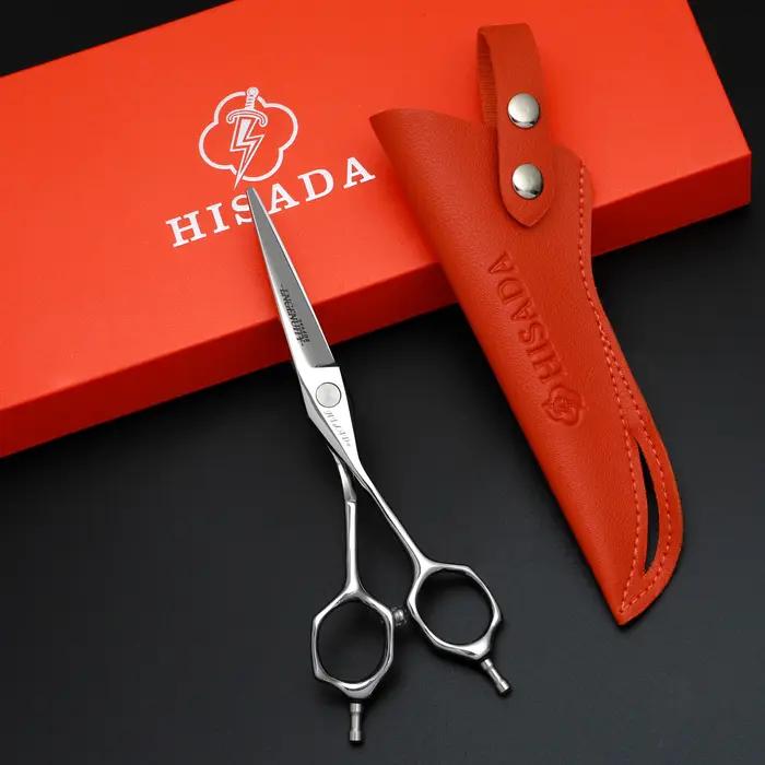 Ciseaux de barbier HISADA, ciseaux à cheveux multifonctionnels de 5,5 pouces, acier japonais VG10, c