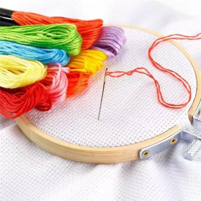50/100/150/200/447 pièces fil à broder multicolore point de croix fils de fil coton écheveaux de cou