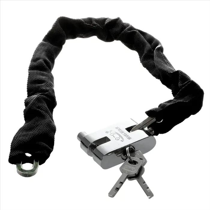 Serrure de chaîne de vélo robuste en métal 83cm pour sécurité vélo VTT moto facile à utiliser occasions quotidiennes et loisirs