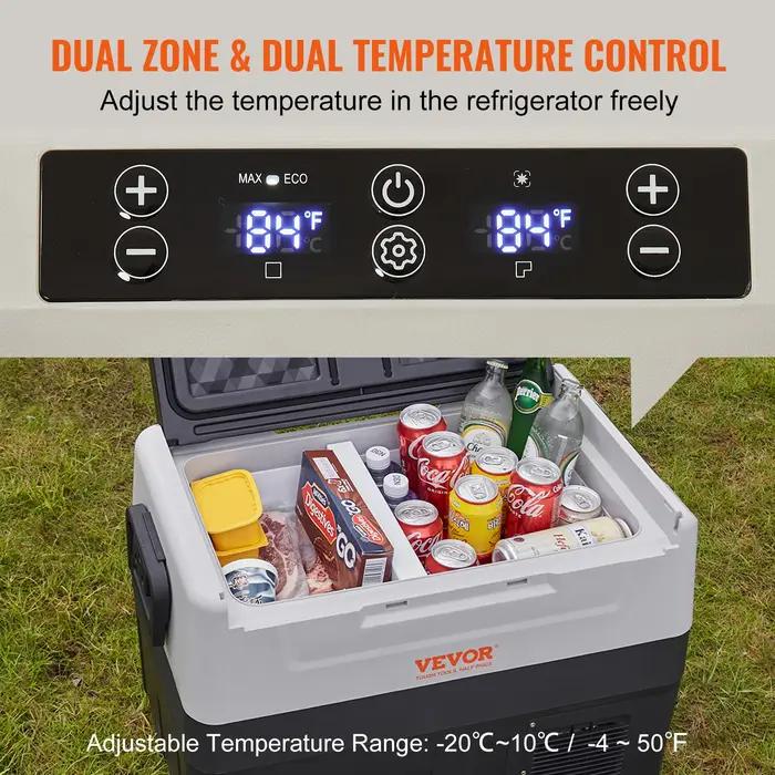 SucceBuy 35L/45L/55L réfrigérateur de voiture à poignée pliable Portable avec congélateur de compres