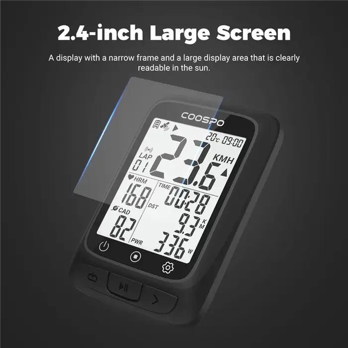 COOSPO BC107 Vélo Ordinateur GPS Sans Fil Vélo Vélo Odomètre Compteur De Vitesse 2.4 "FSTN Bluetooth