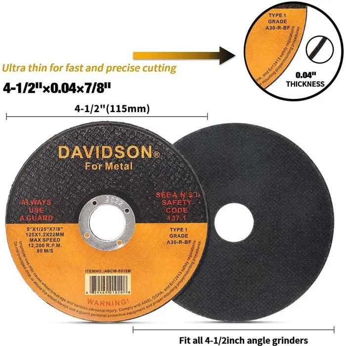 Disque de coupe en métal de 125mm, coupe-Fiber de 5 pouces, résine renforcée, lame de scie circulair