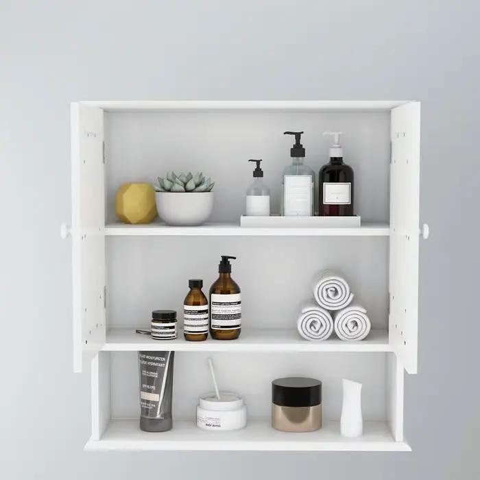 Dreamzon-Armoire HOWall avec portes et étagères à double miroir
