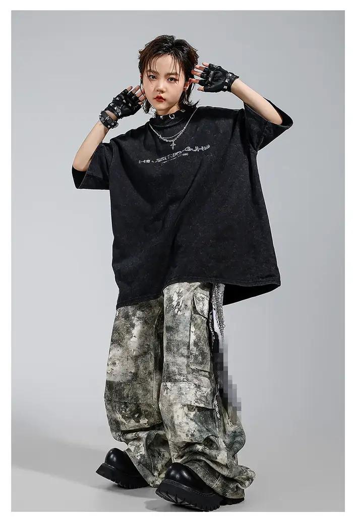 Ensemble de tenue de danse pour enfants, style hip-hop, streetwear, jazz, unisexe, pour spectacle, v
