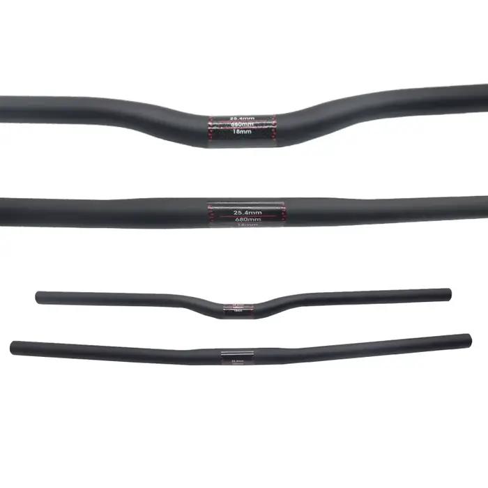 Guidon de vélo pliant entièrement en carbone, guidon horizontal, forme unique, guidon droit ultralég