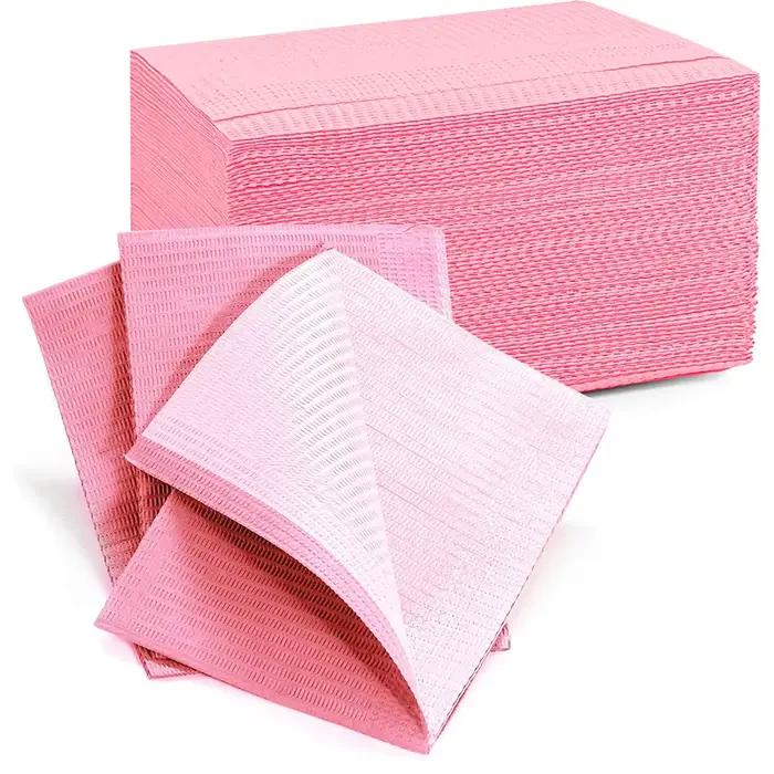Serviettes de Table jetables pour ongles, 20 pièces, tapis, bavoirs dentaires violets, bavoirs de de