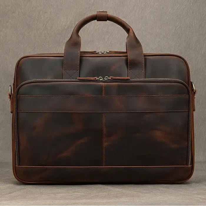 Étui à Bombes en Cuir group pour Homme, Sac d'Ordinateur, 14 15.6 Pouces, PC, Médecin, Avocat, Busin